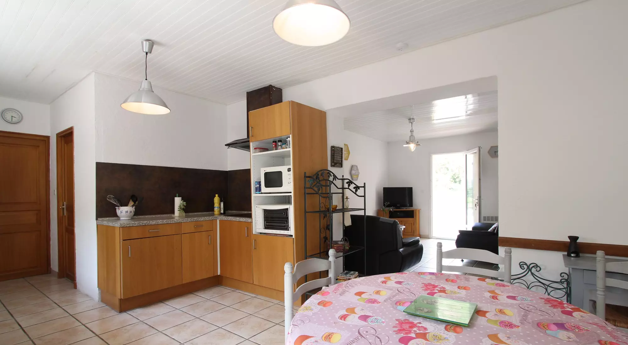 Kitchen open to the living room