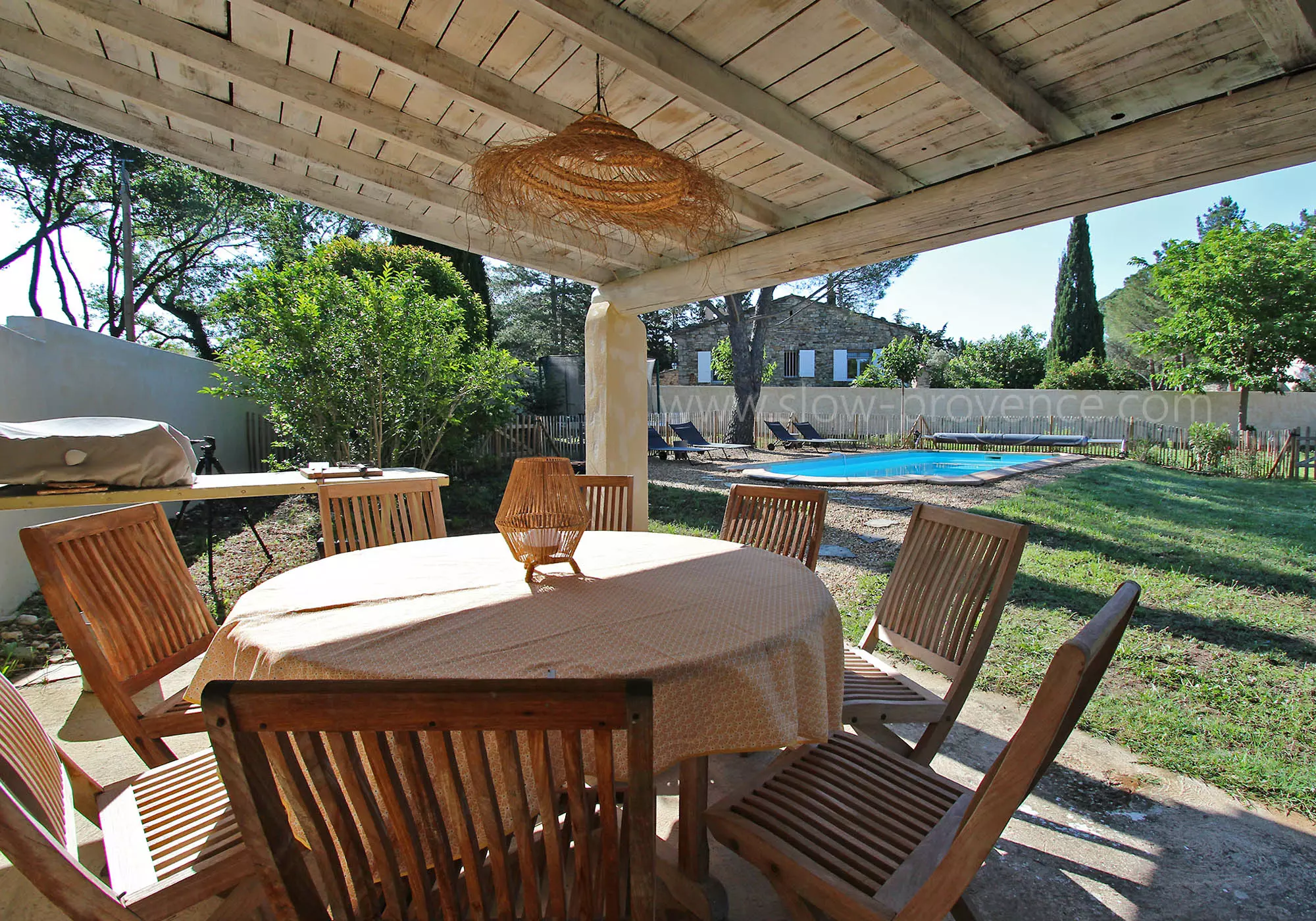 View from the poolhouse