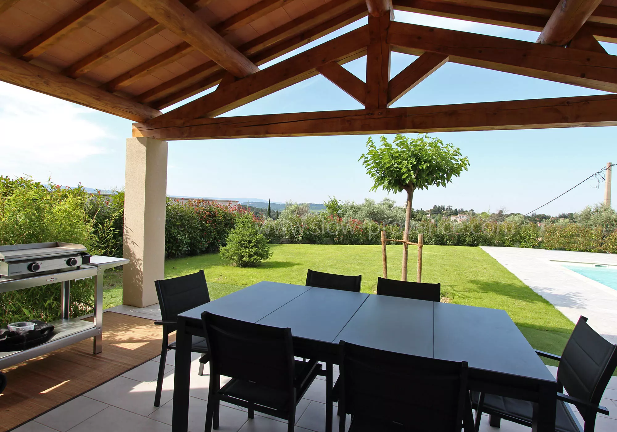 Covered terrace with a view