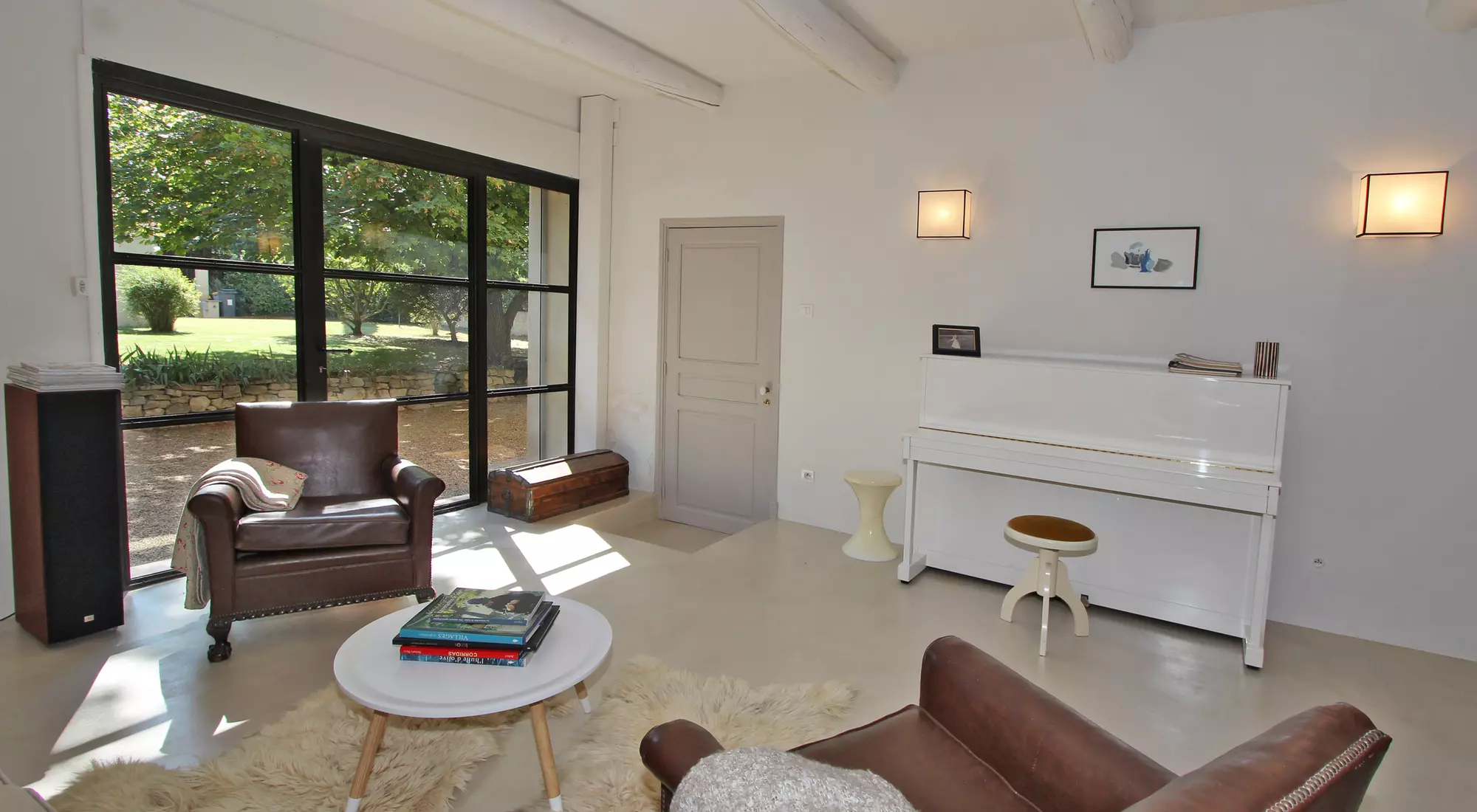 2nd sitting room with TV and Piano