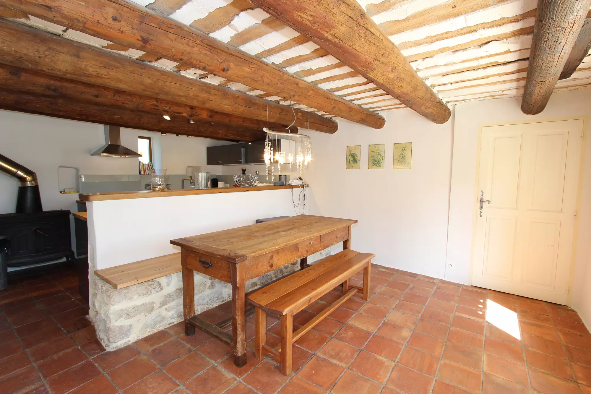 Kitchen and dining area