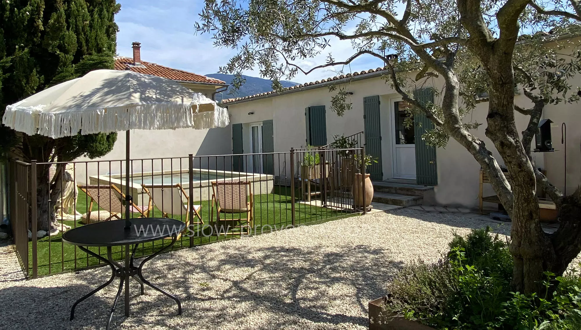 Courtyard with private pool