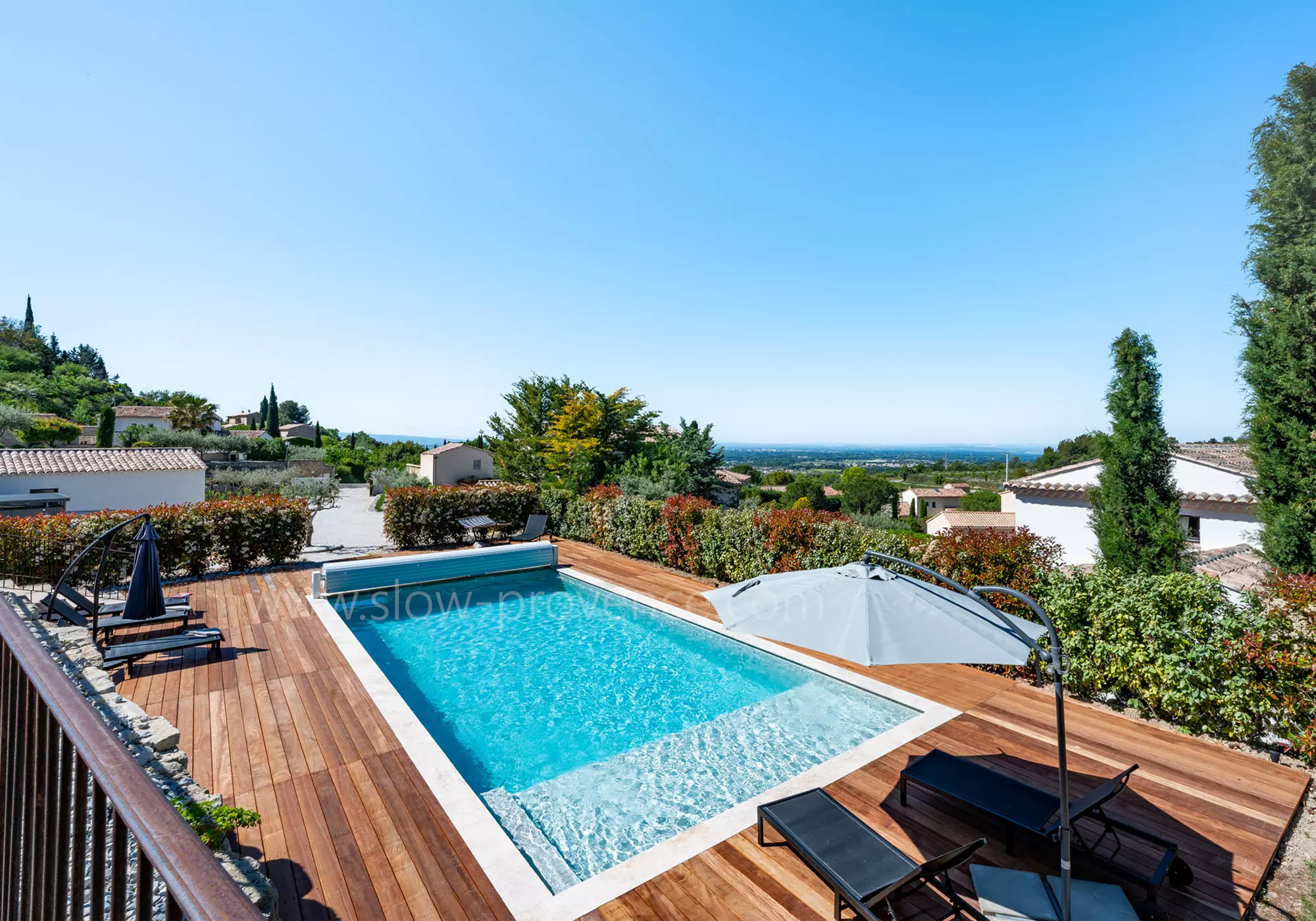 Pool view from the terrace