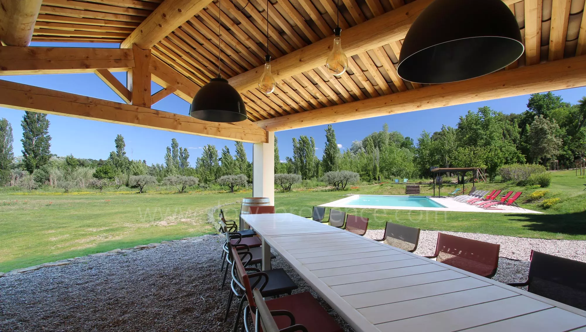 Covered terrace with a view