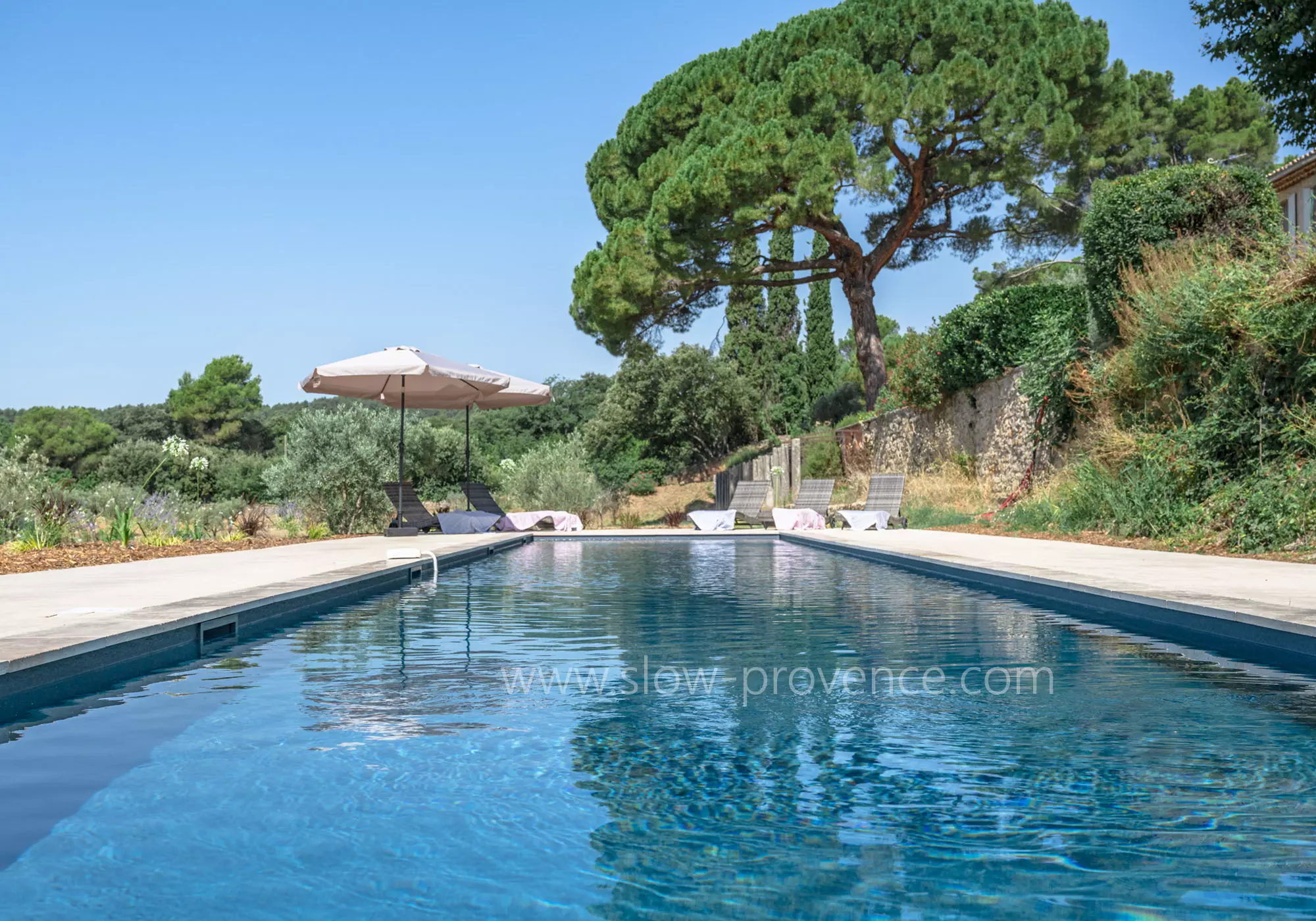 Très grande piscine de 20m par 4m