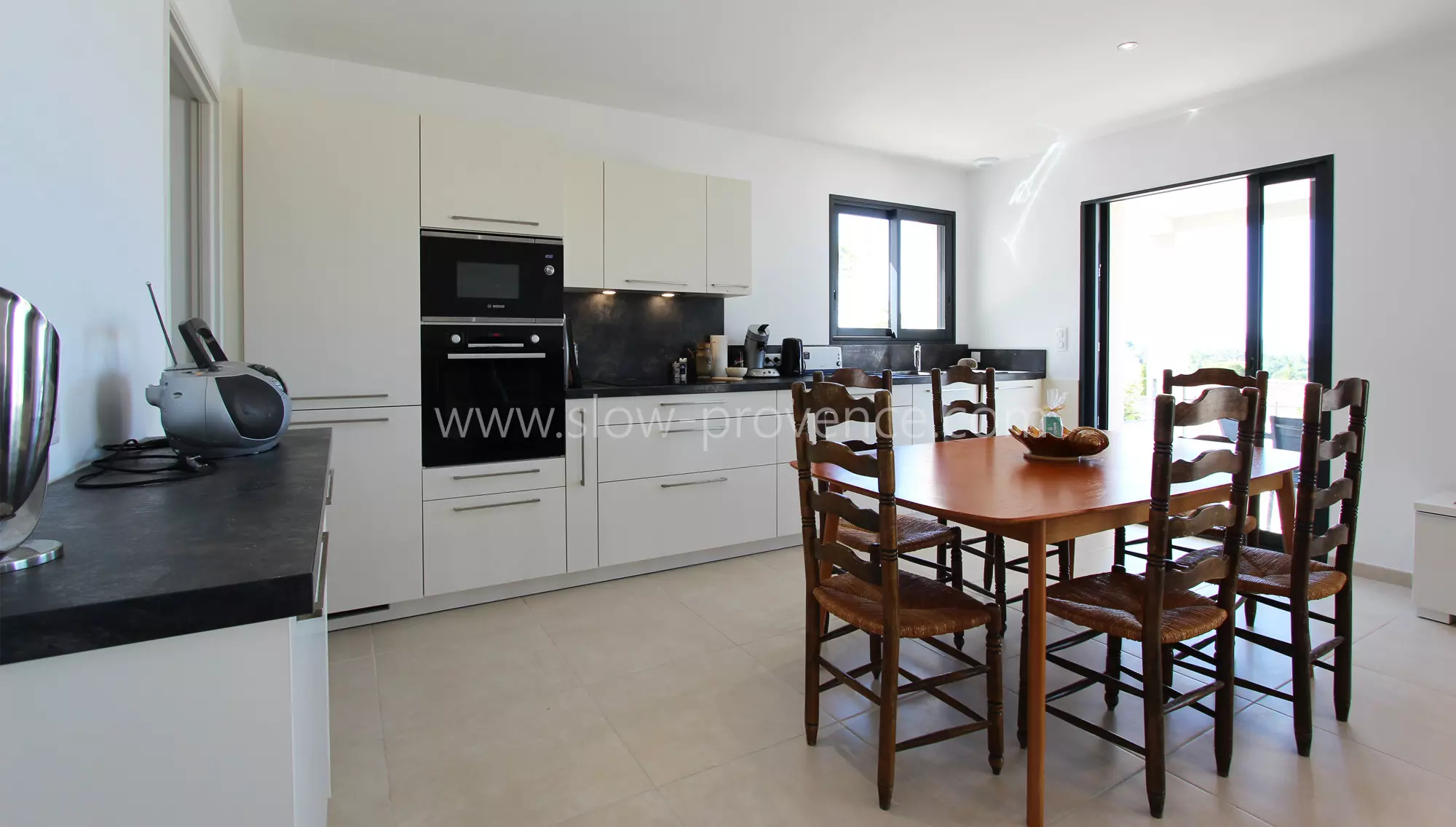 Dining-room and kitchen