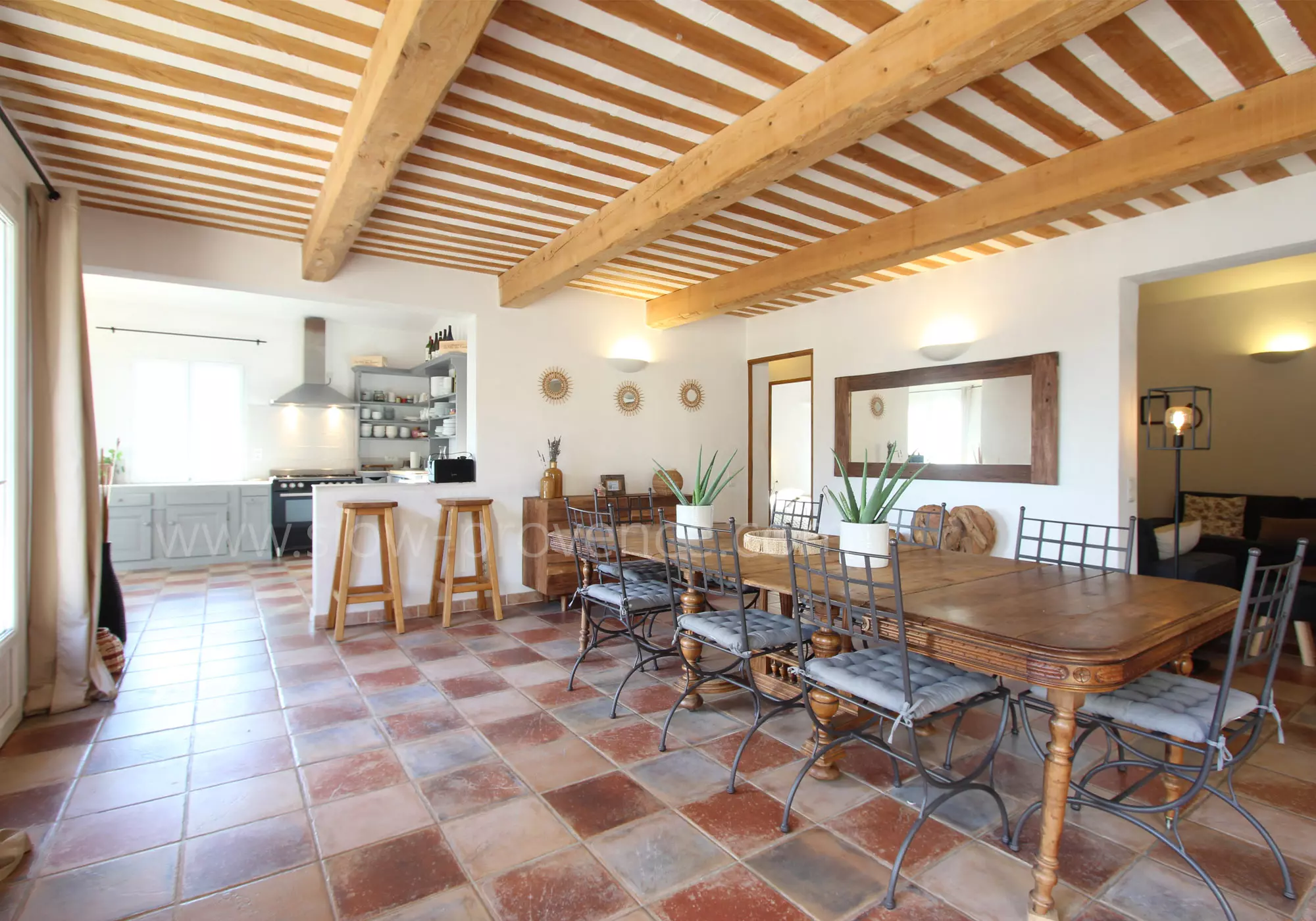 Living room open onto the terrace