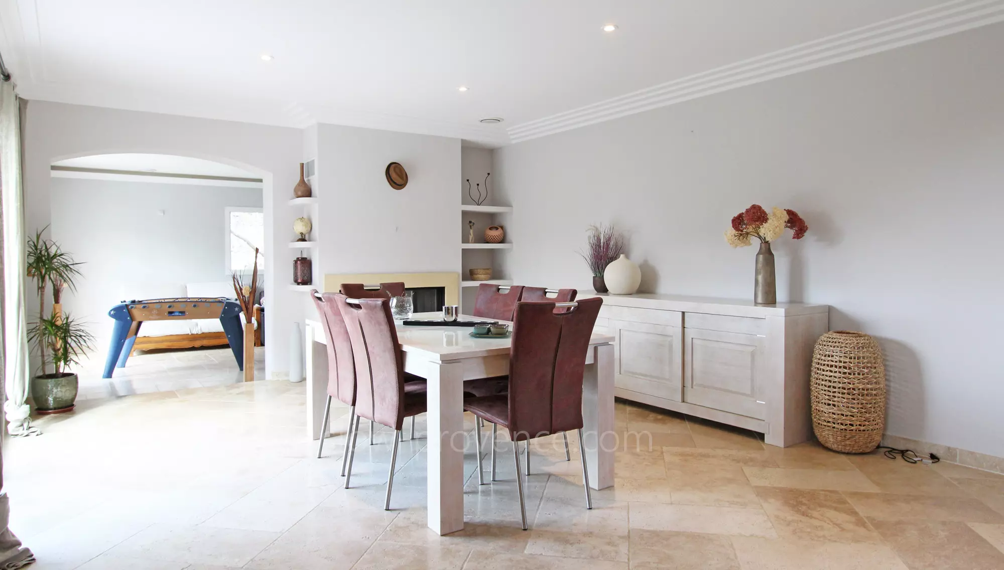 Dining room open to the living-room