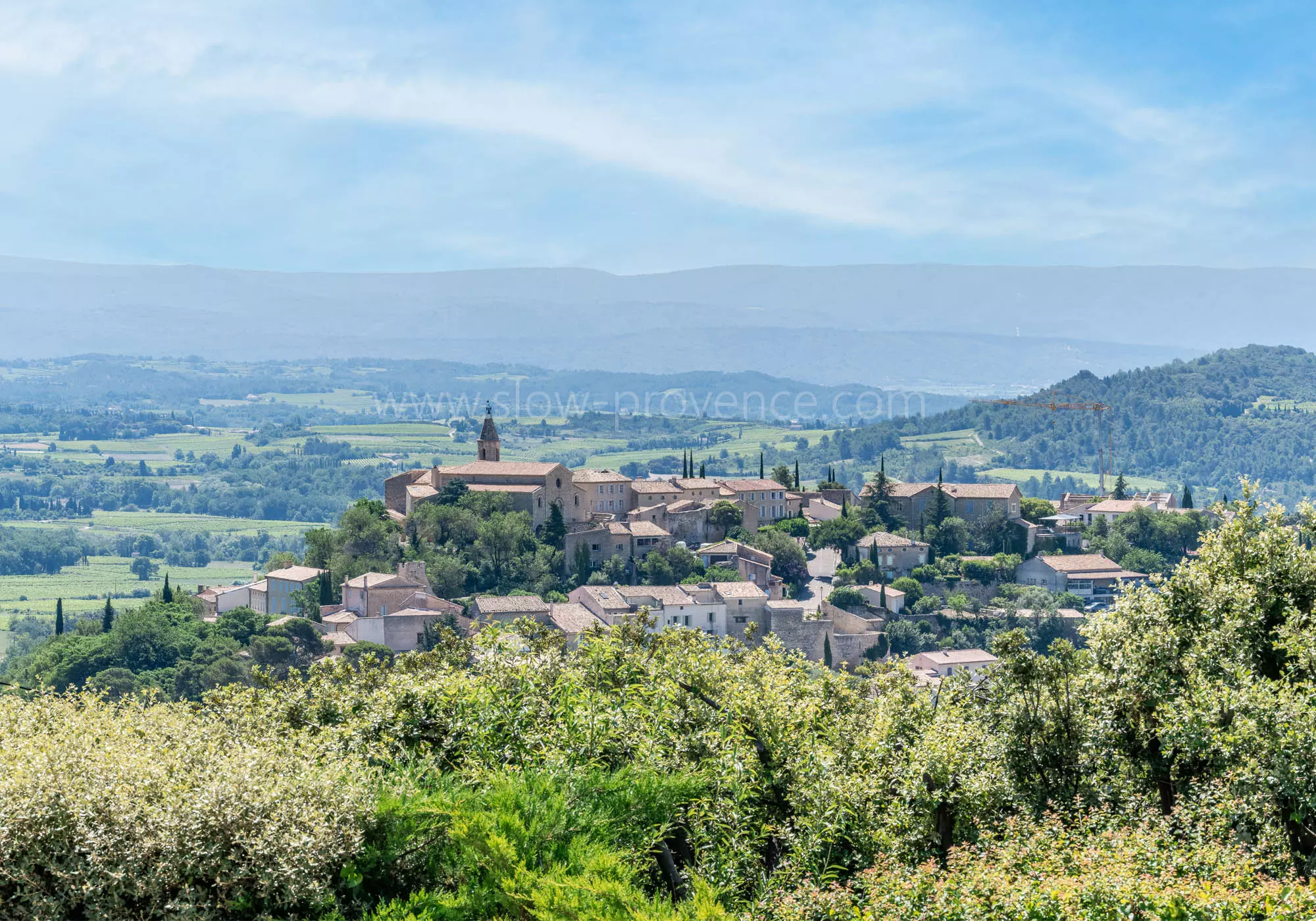 Stunning views over the village and the valley