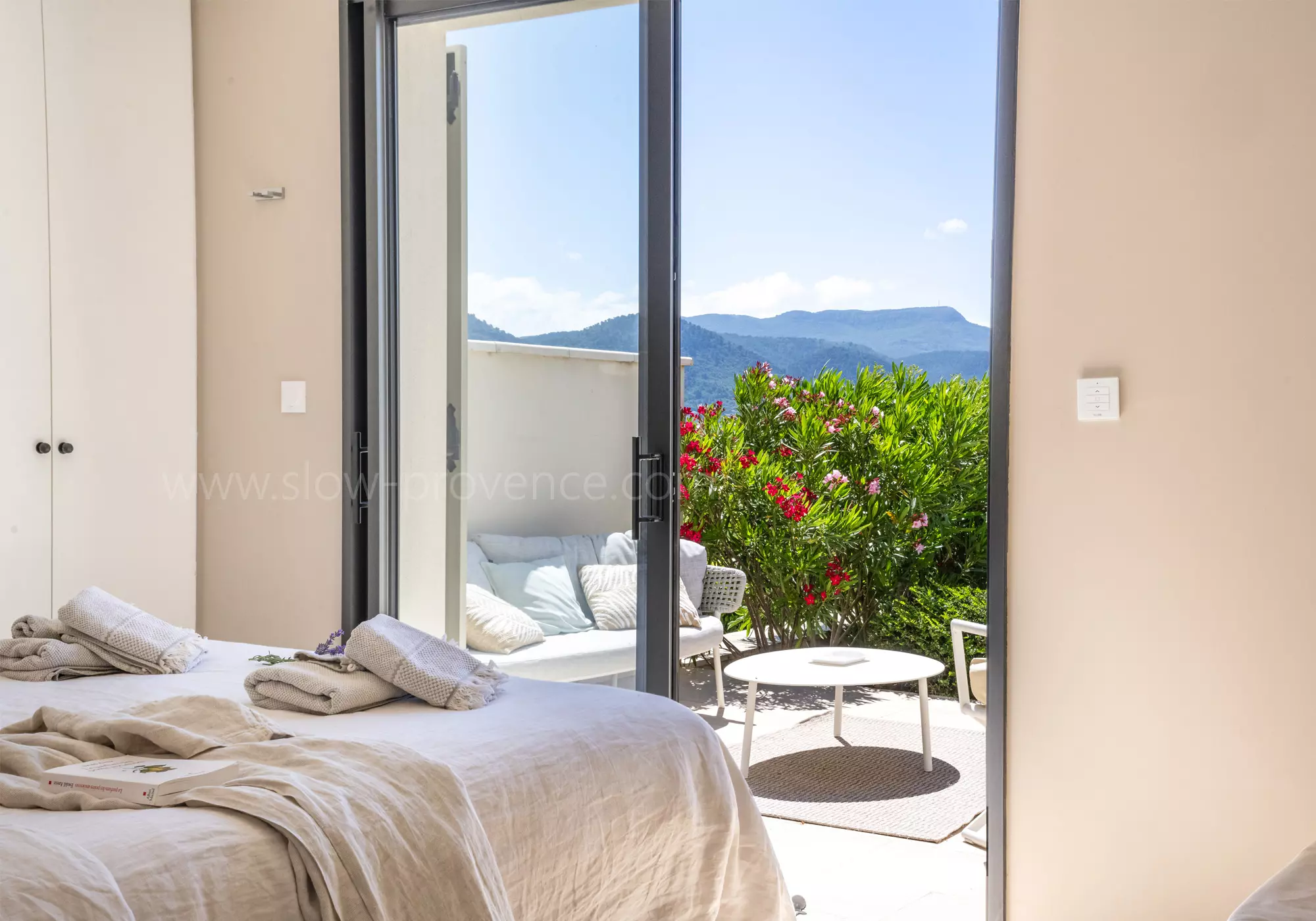 Bedroom 1 with access to the terrace