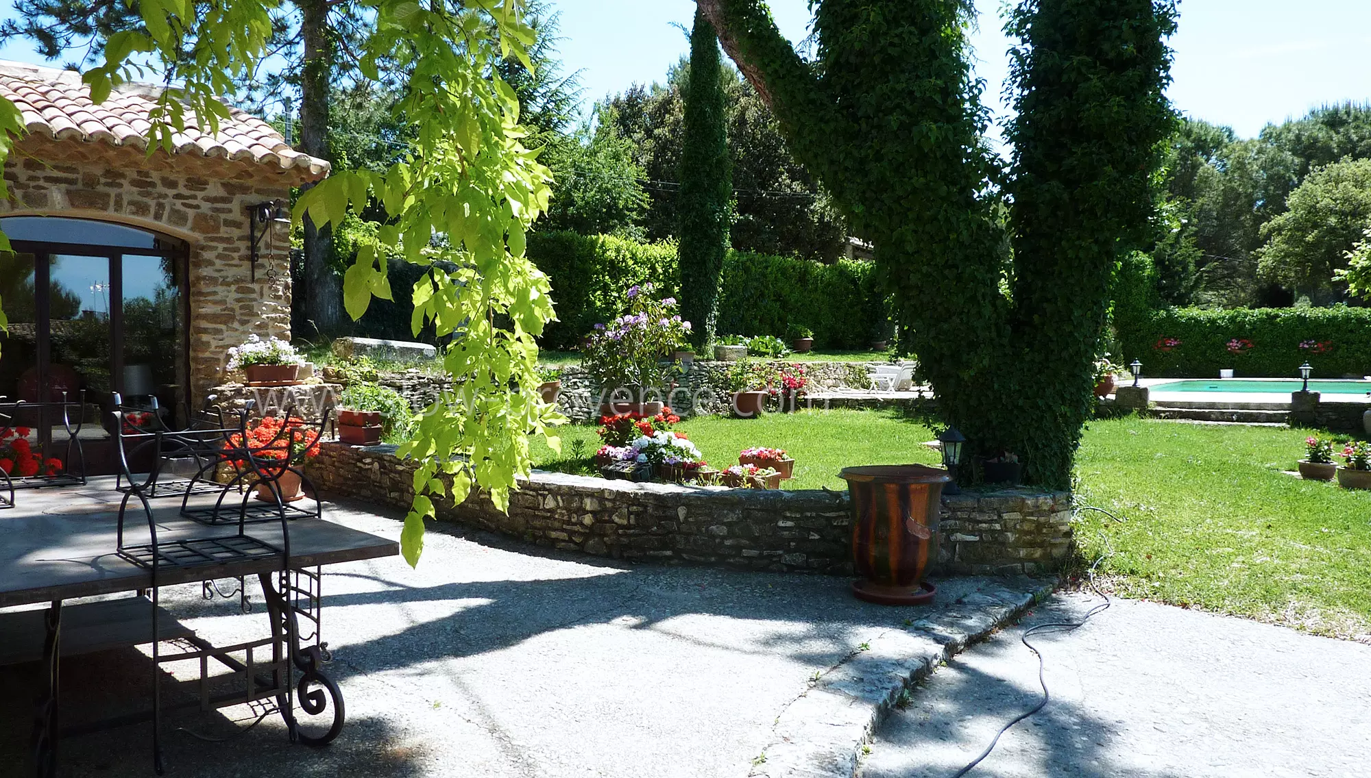 Beautiful shaded terrace