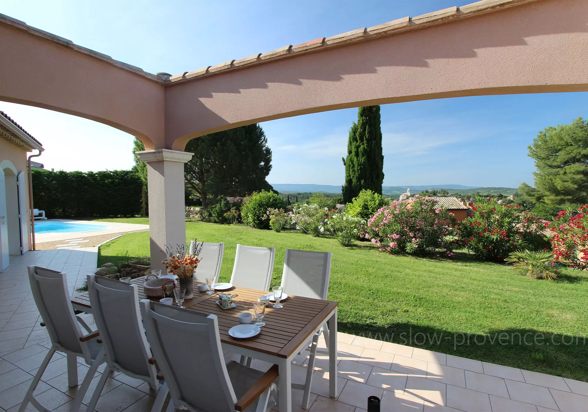 Garden with a view over the village