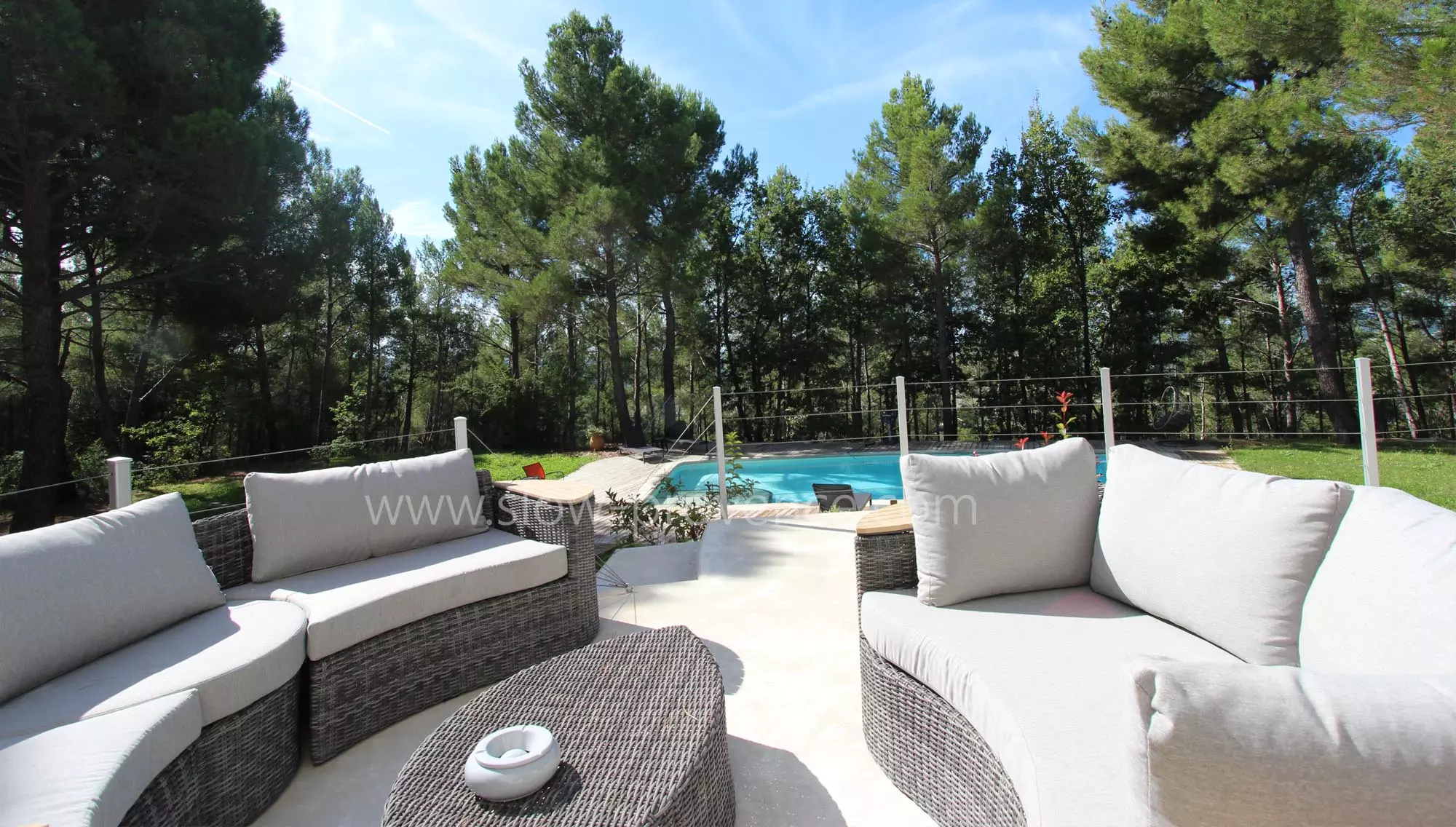 Garden and swimming-pool view