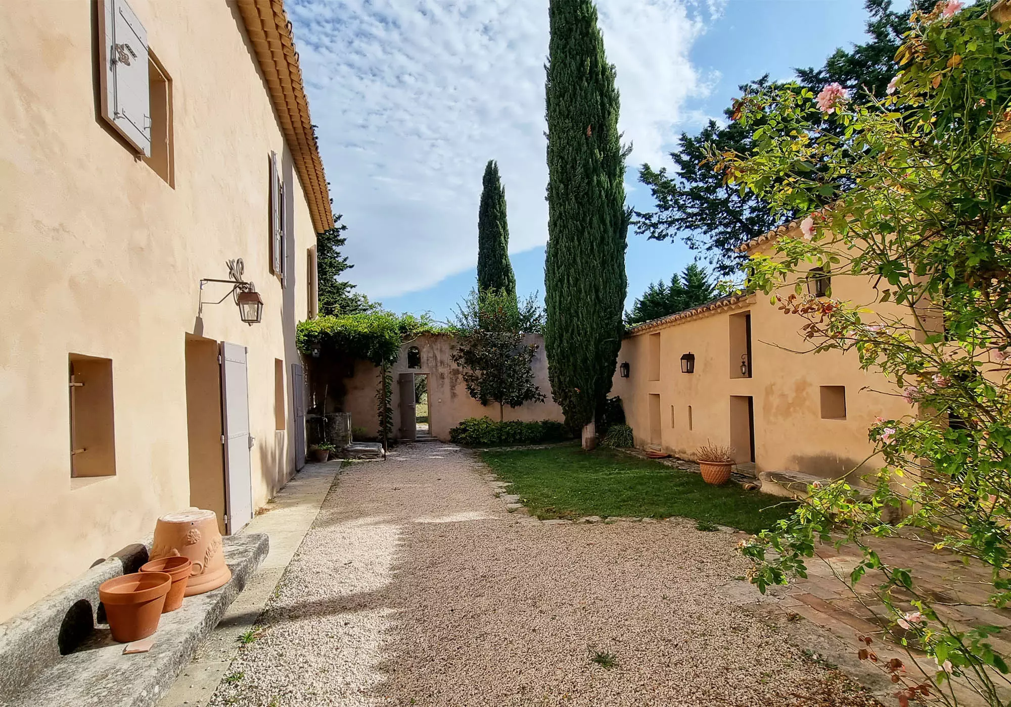 Inside courtyard