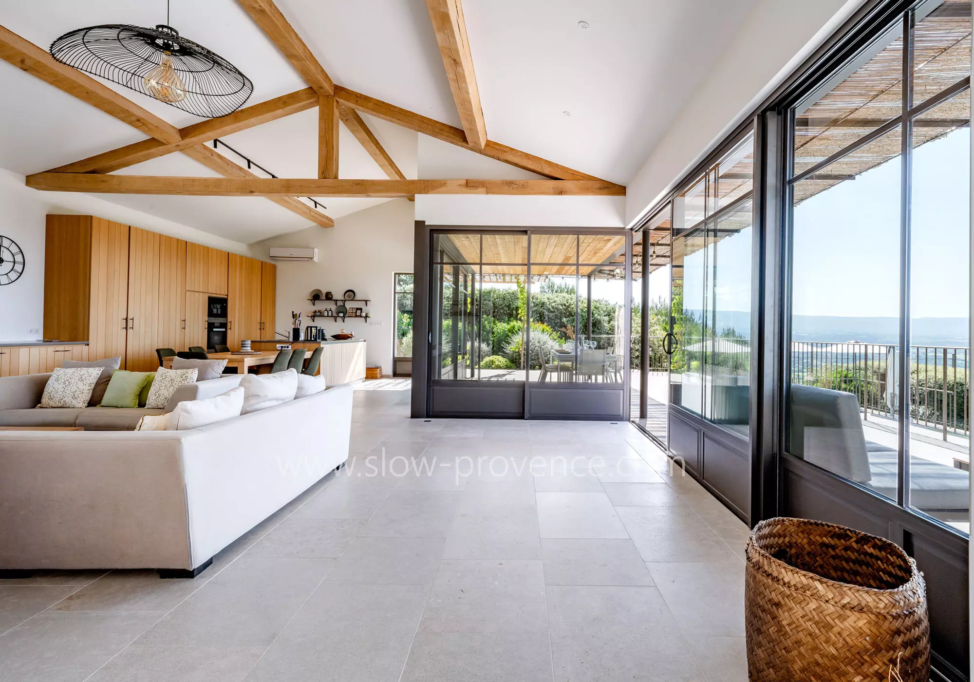 A beautiful, large and bright living room