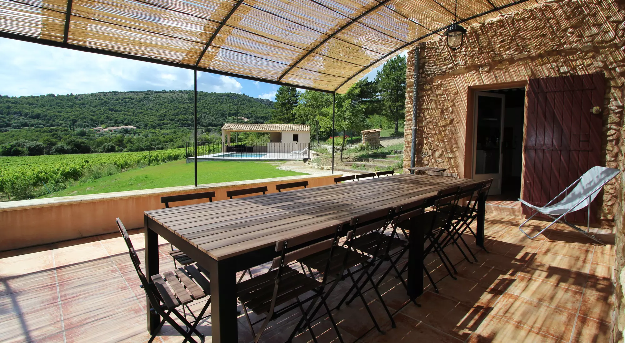 Large table on the terrace