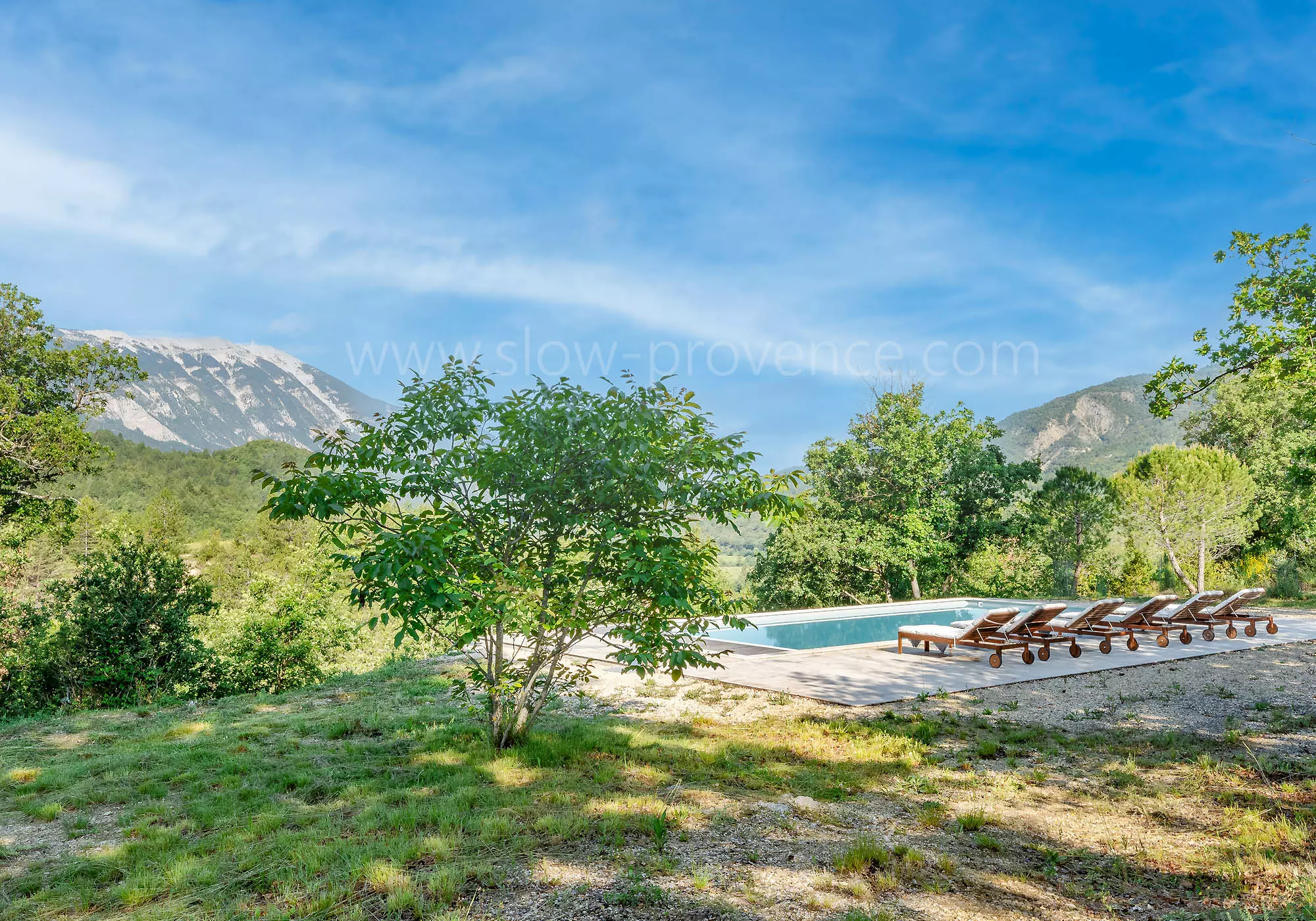 Pool with mountain views