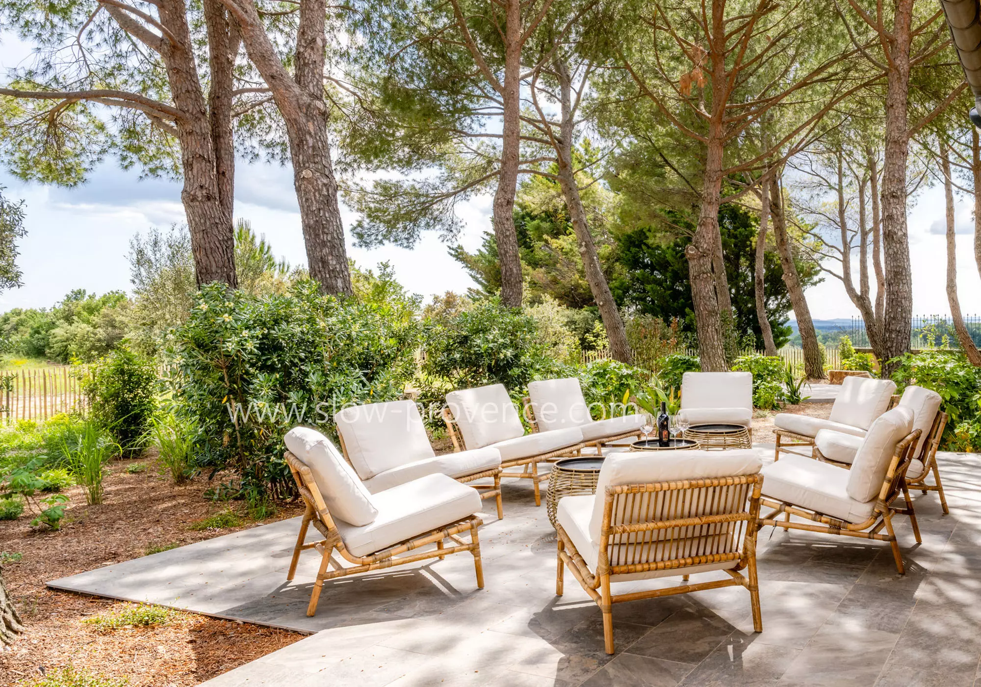 Large terrace under the pines