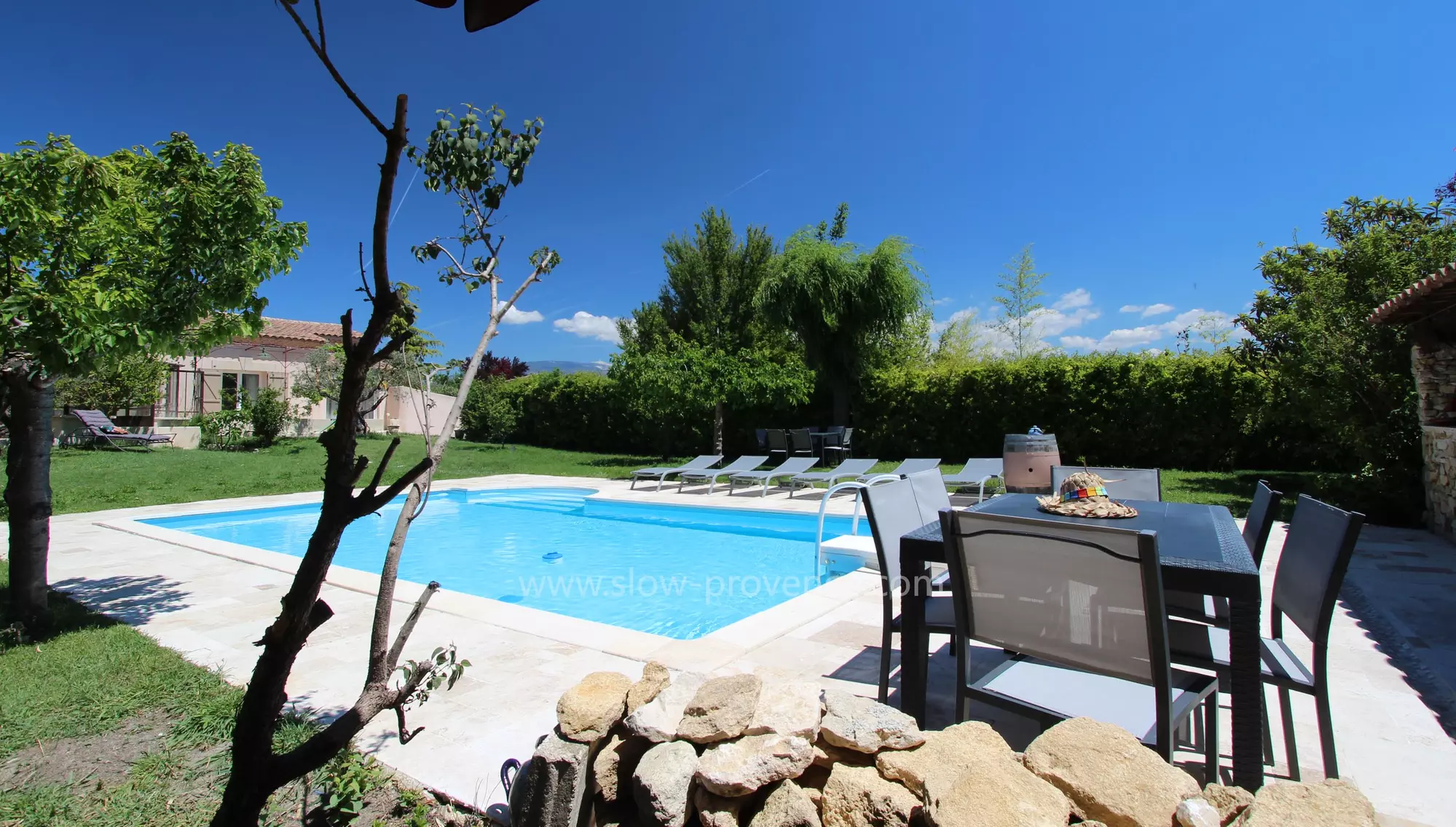 Private pool with summer kitchen