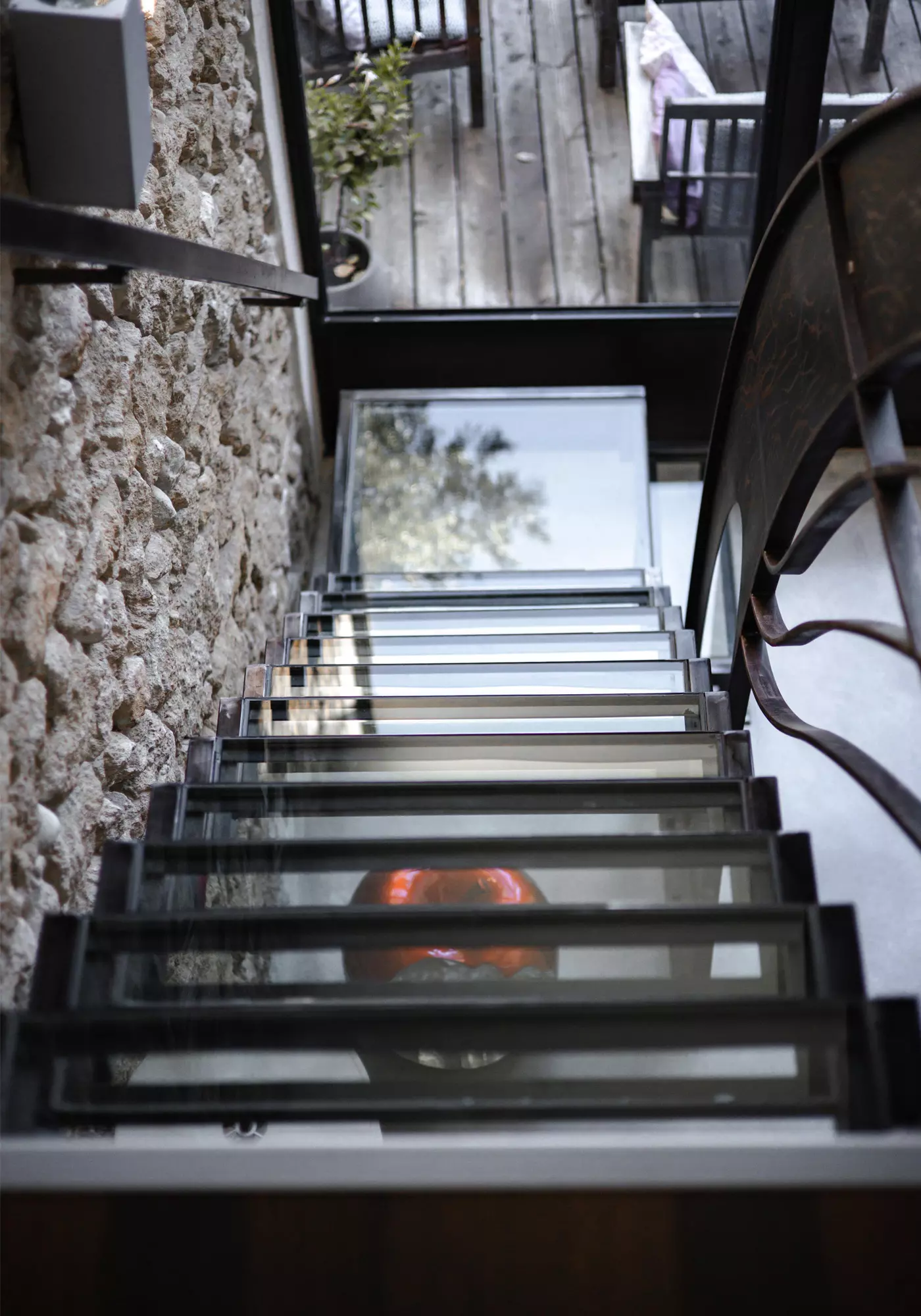 Superb glass stairs