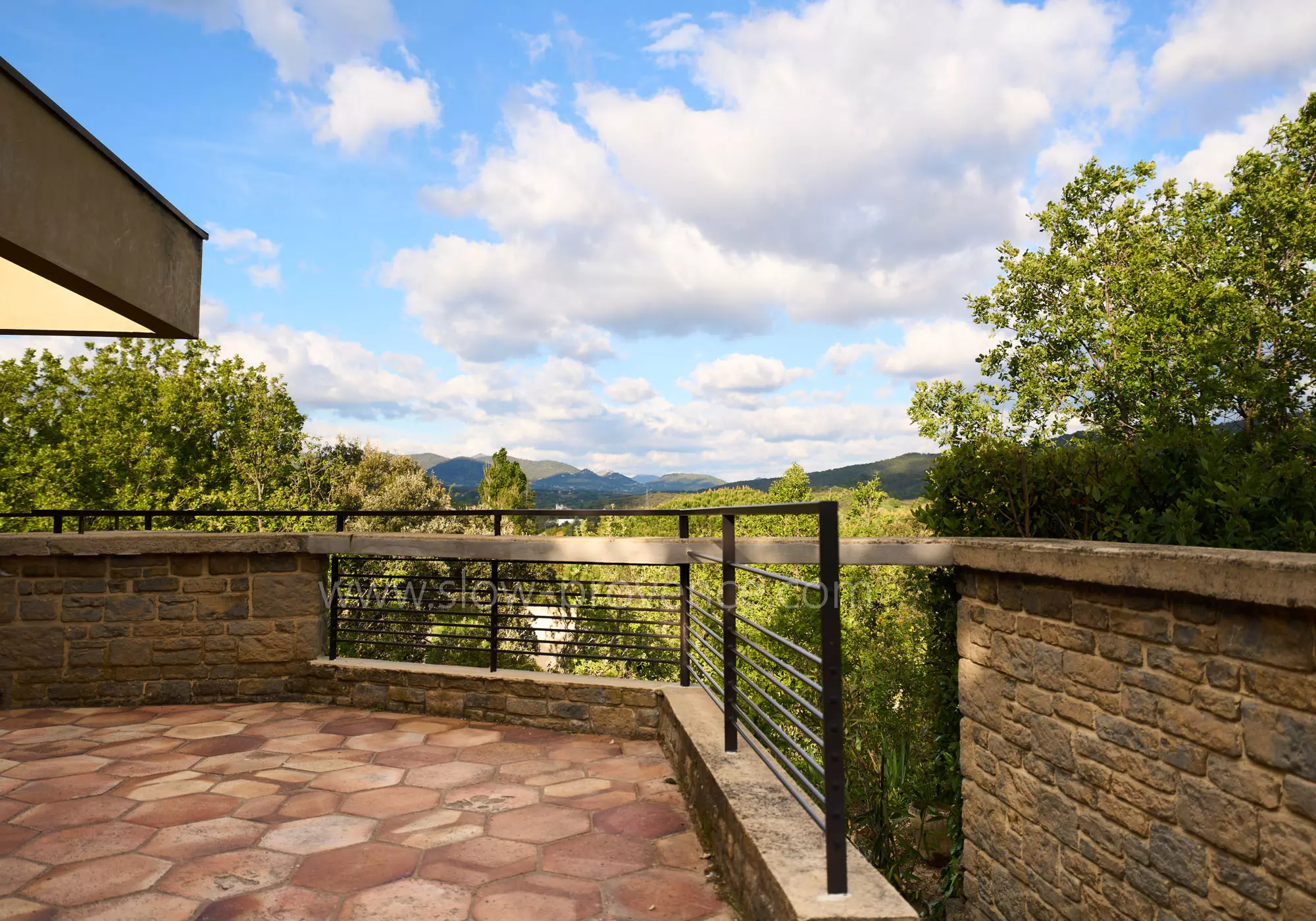 Terrace with mountain views