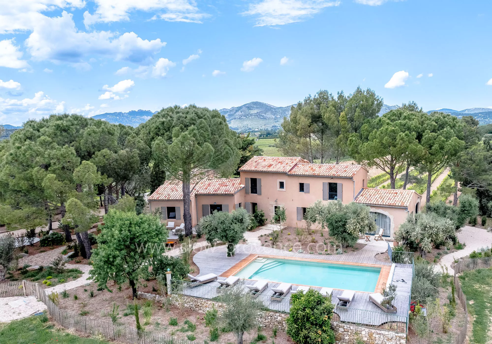 The beautiful Bastide from above